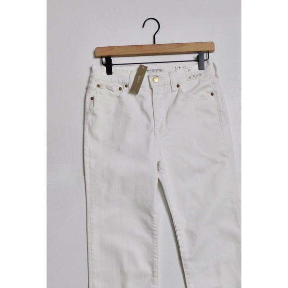 NWT!! J. CREW Petite High-Rise Kickout Jeans Solid White Size 26P 26 Petite - Picture 4 of 16